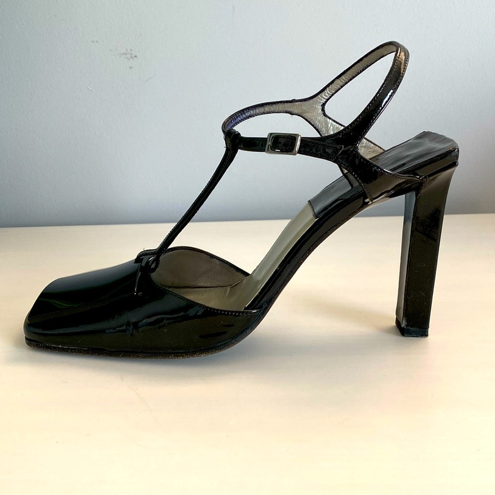 Rodolphe Menudier Black Patent Leather Slingback pump EUR 37